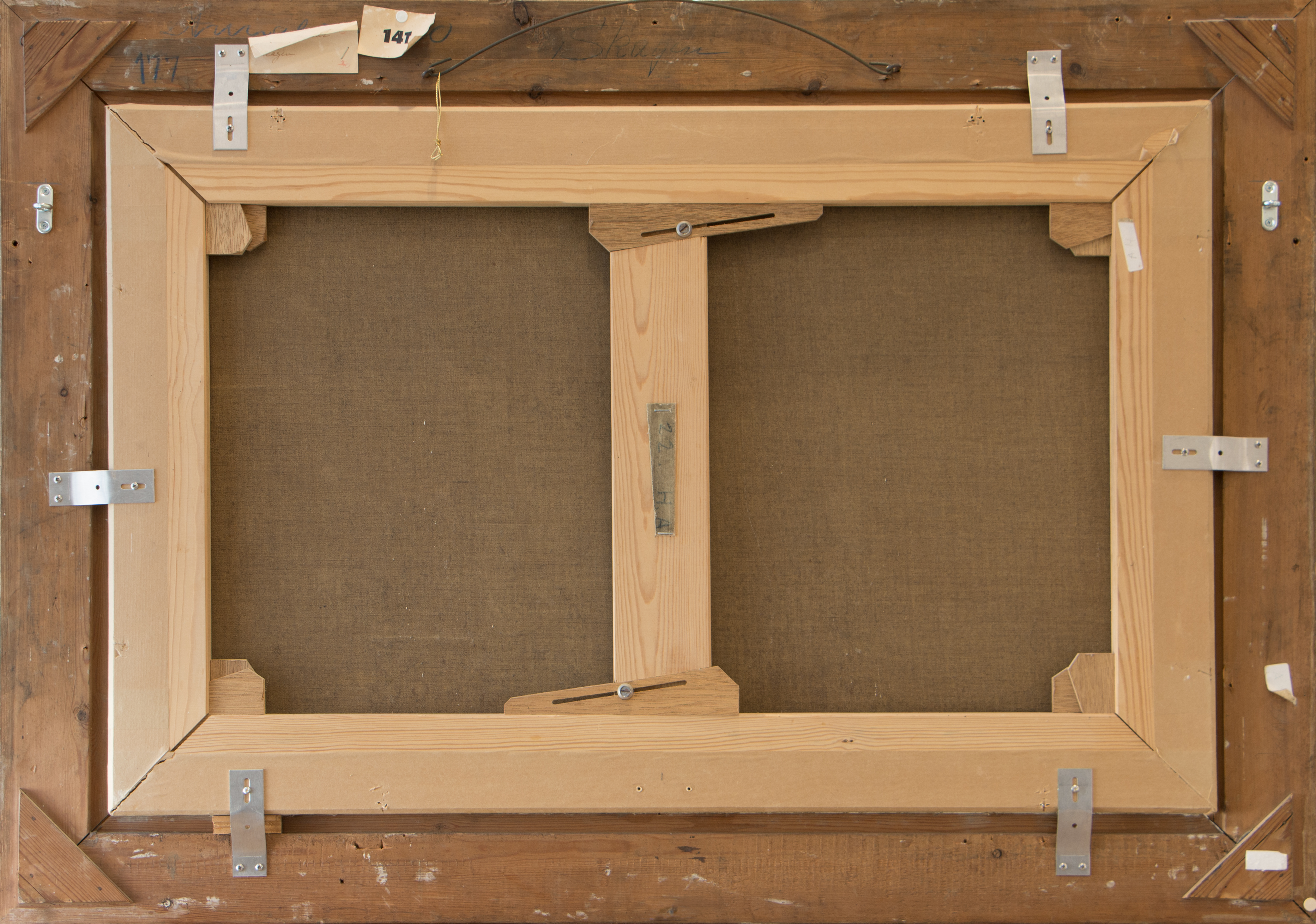 The back of a wax-resin lined painting