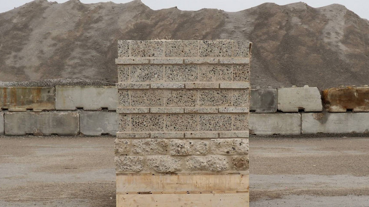 Byggeblokke af genanvendt beton. Foto: T. Slaatto & C. Morsbøl