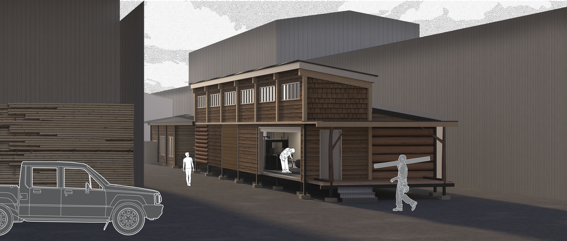 Rendering of a workshop