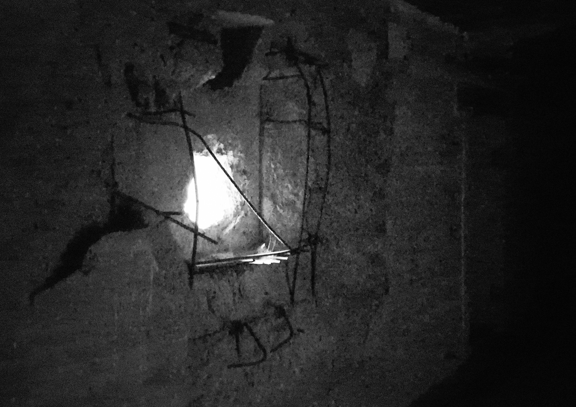 Billede af hul i bunker