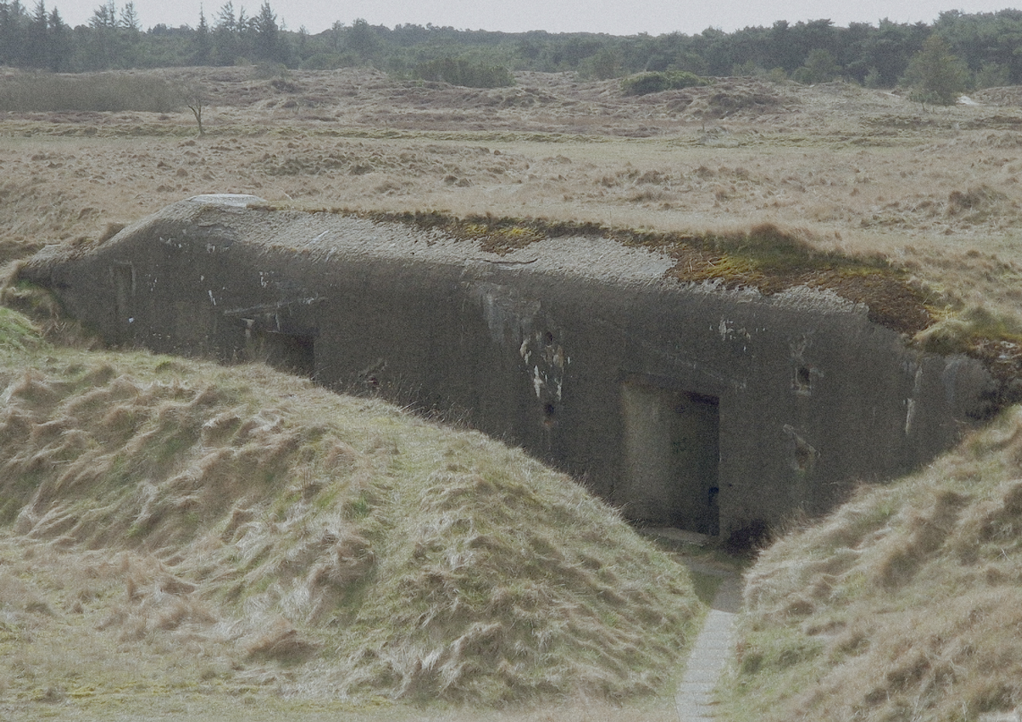 Billede af bunker i landskab