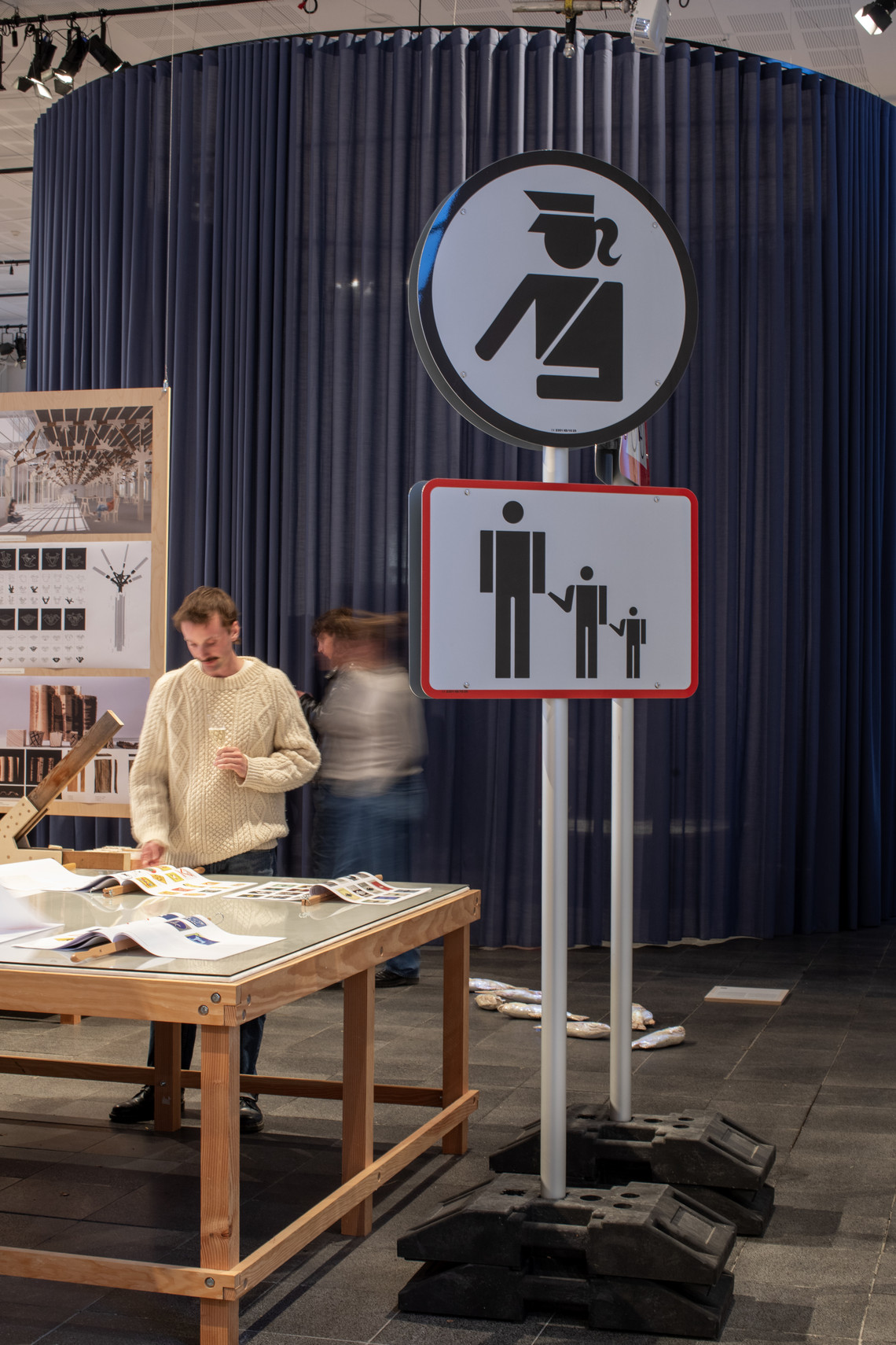 Speculative pictograms in exhibition setting