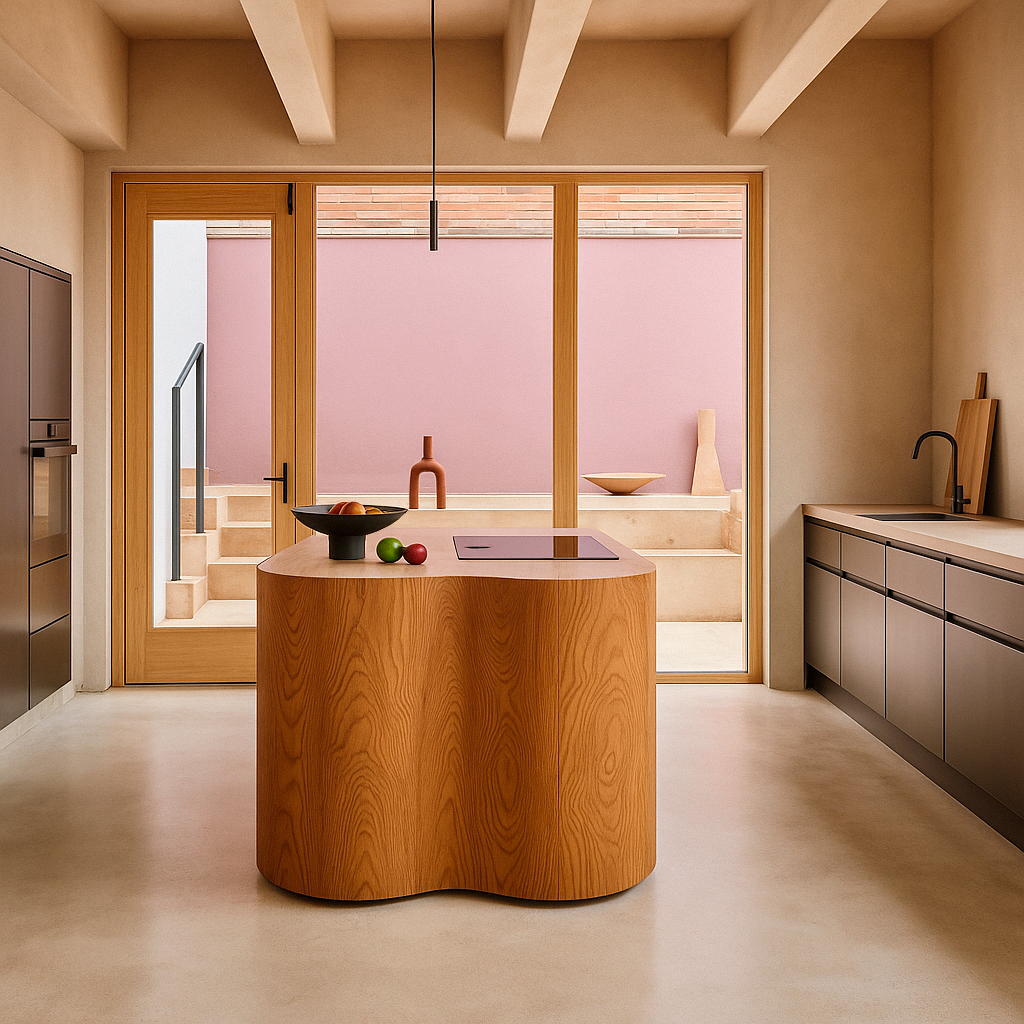 Kitchen island in wood