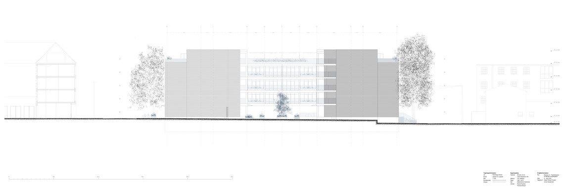 Facade mod gården / Opstalt / 1:100