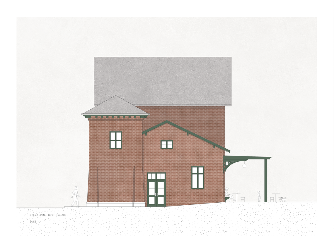 West facade elevation