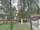 Collage of a naturum under construction