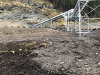 Samlebånd av materiale ut av fjellet