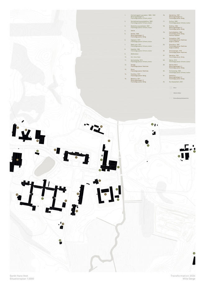 Situationsplan 1:2000 - Sankt Hans Vest