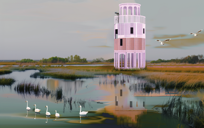 The birdwatching tower