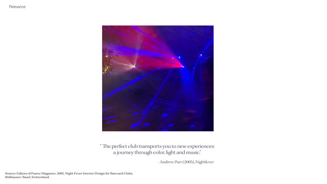 The perfect nightclub takes you on a journey through color, light and music