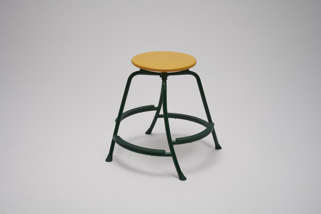 Final Stool with yellow seat, front