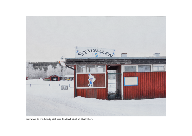 Entrance to the bandy rink and football pitch at Stålvallen.