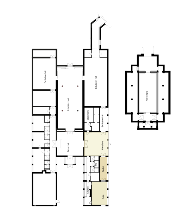 Floor plan Nivaagaard 1:200