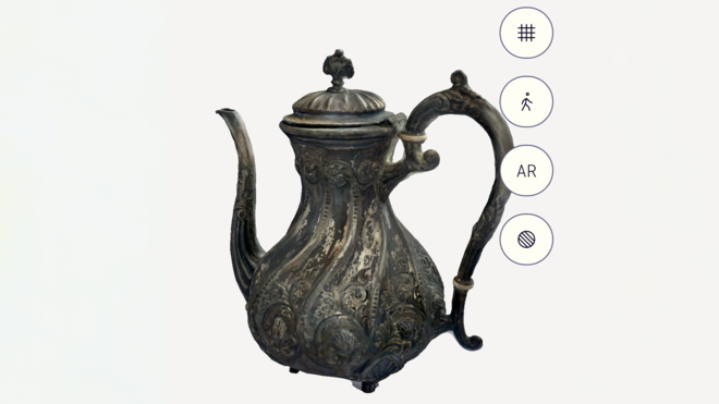 3D scan of a tea pot