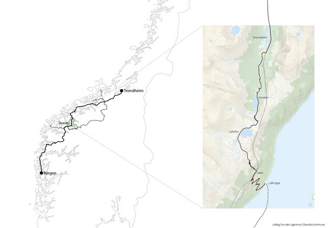 The route through Stranda municipality