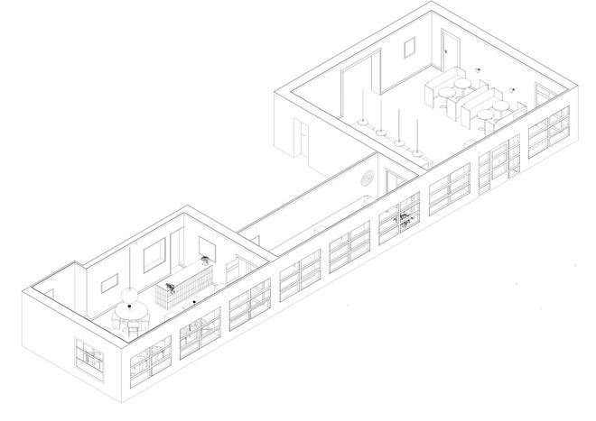 Isometric view of the new interior