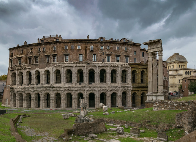 Foto af Marcellus-teatret, Rom, Italien, 13 f.Kr.