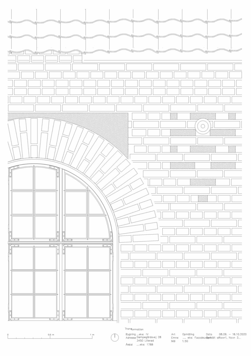 Opmåling facade 1:10