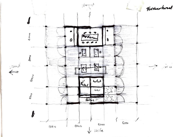 Skitse - forskerhuset