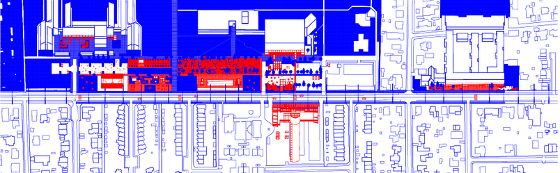 A map of the site with the new interventions