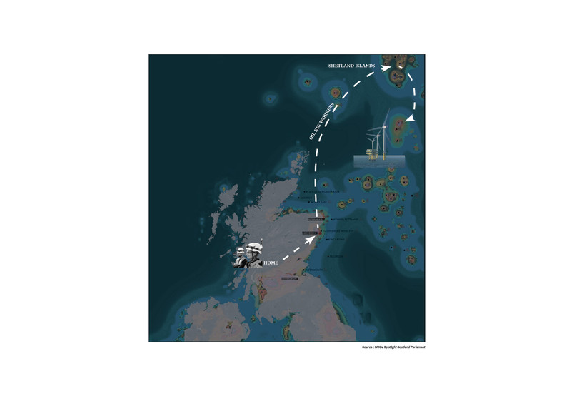 Offshore Workers Route through Aberdeen