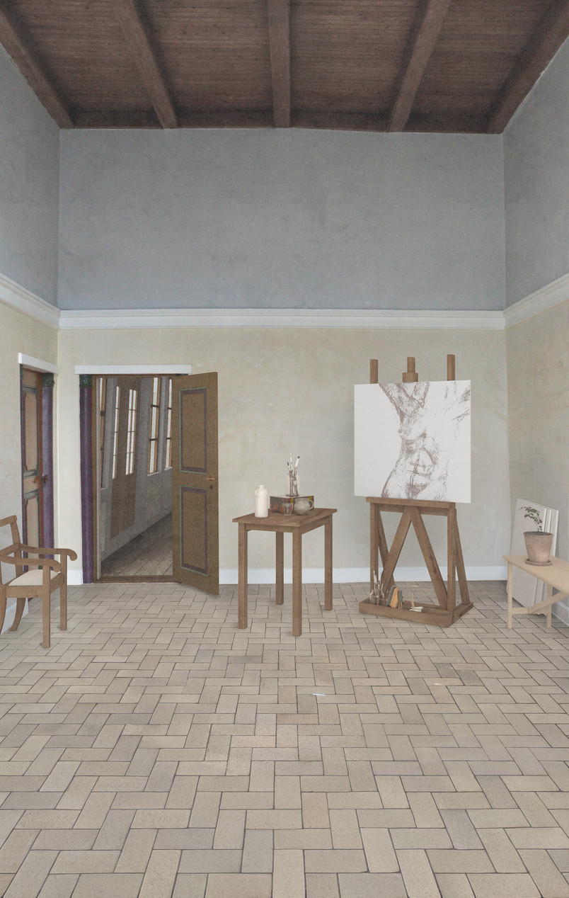 Kig & teglgulv - Visualisering - Atelier