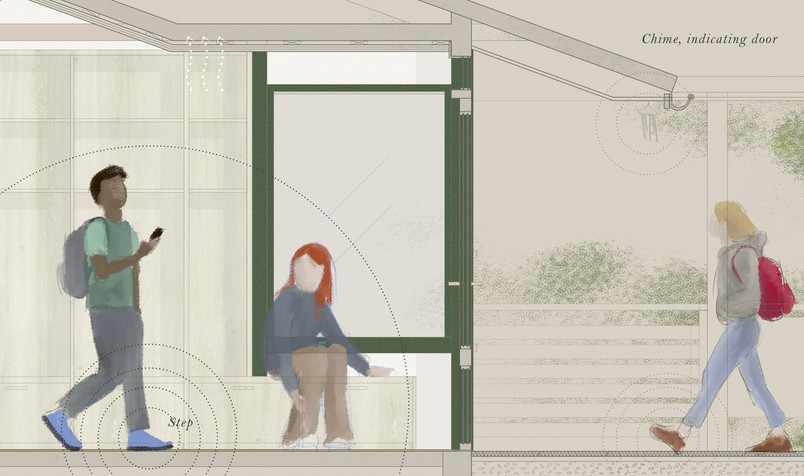 Drawing depicting an entrance situation