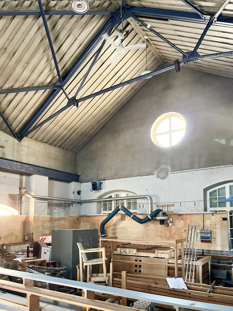 Spelhuset - opbevaring af møbler fra Kirunas tidligere stadshus Igloo der blev nedrevet i 2019