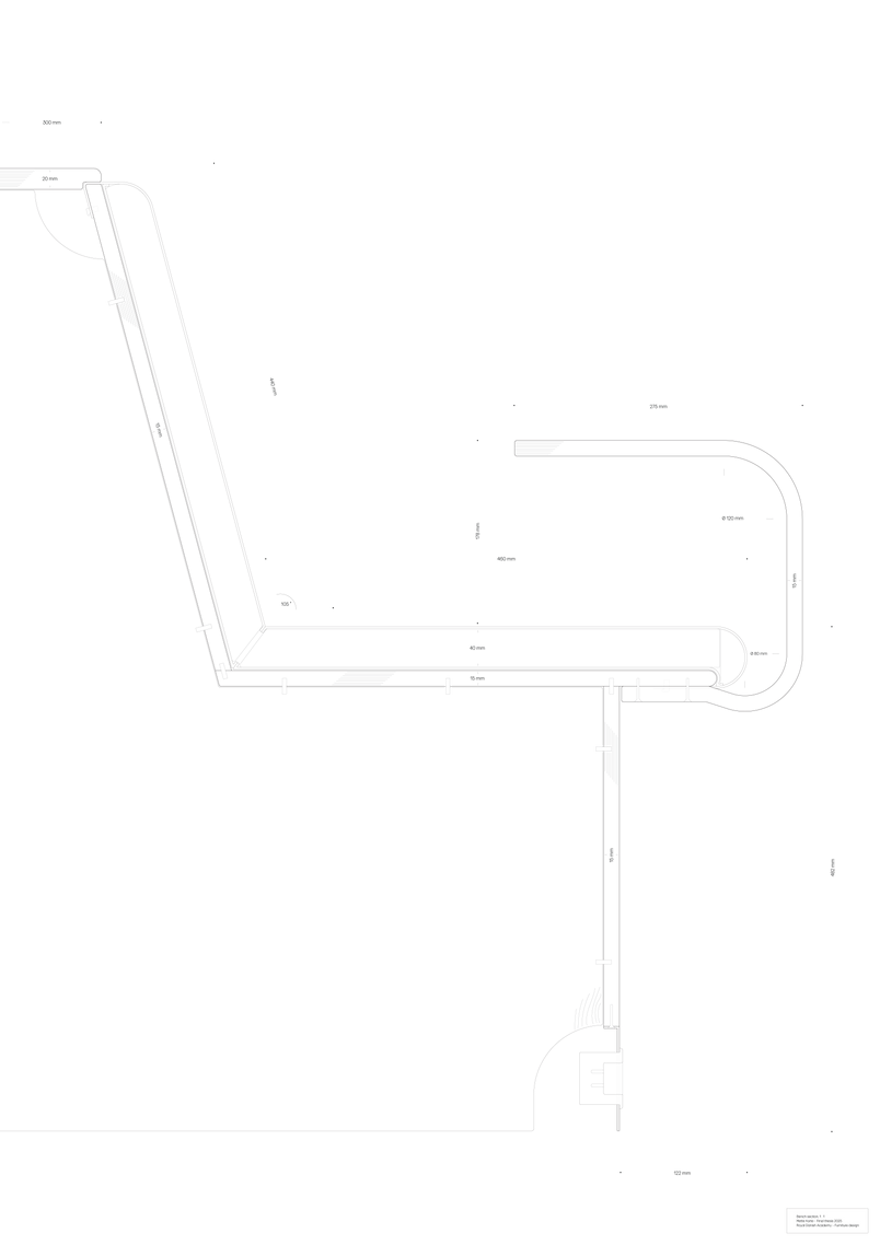 Mette Korte, arkitekt, designer, møbeldesign, furniture design, Rigshospitalet, bench, bænk, hospital furniture, modular furniture