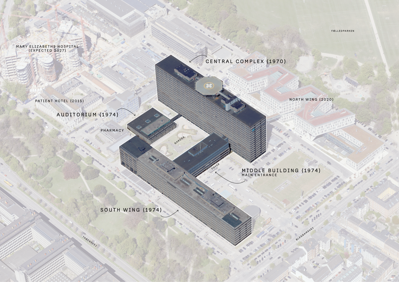 Rigshospitalet, healing architecture, Mette Korte, architecture, transformation, furniture design 
