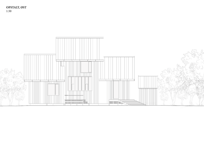 Østvendte facade