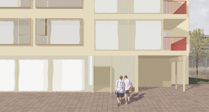 Exterior perspective - Entrance