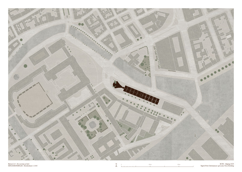Situationsplan af Slotsholmen 1:1000