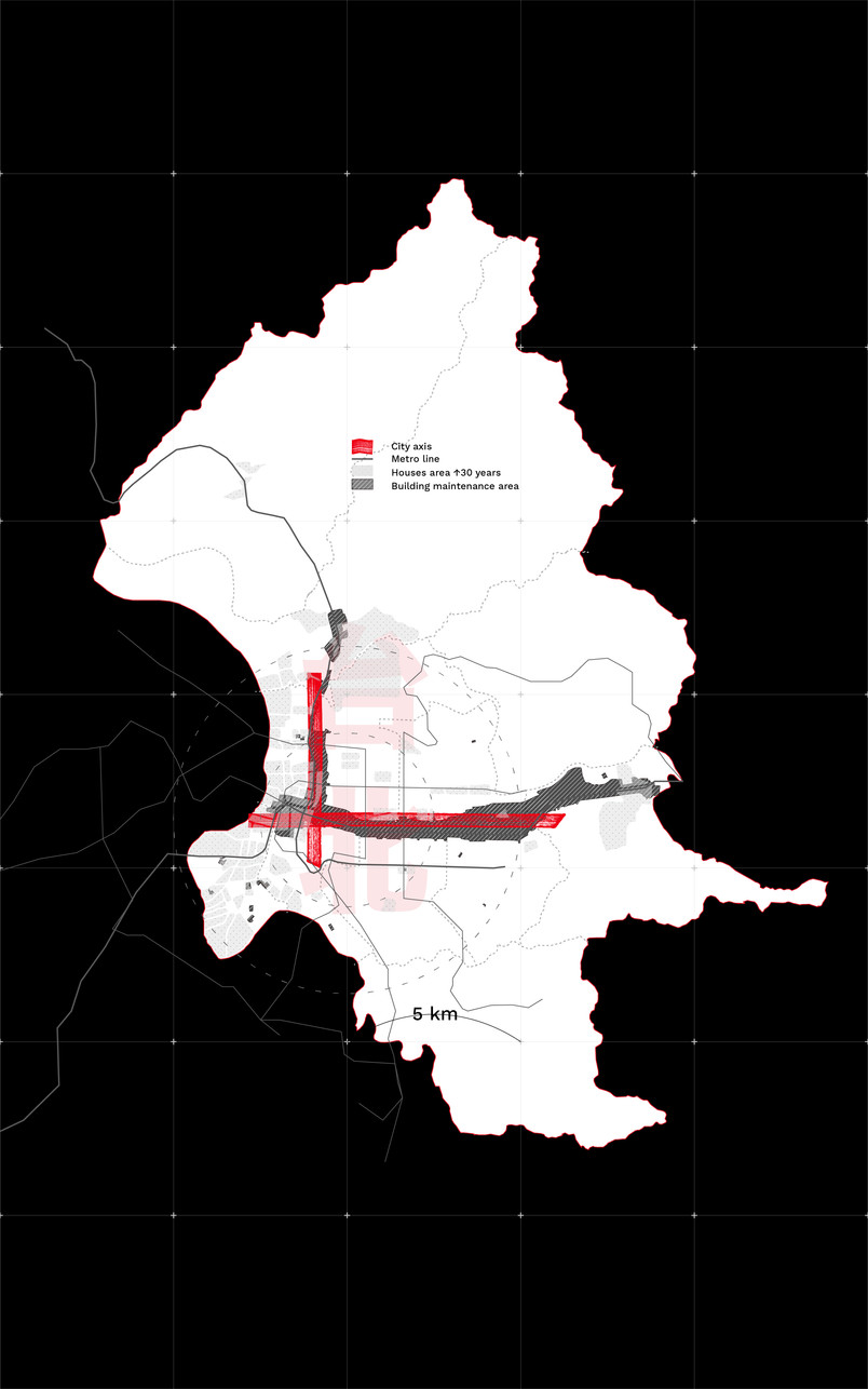 Maintenance area in Taipei follows the city axis.