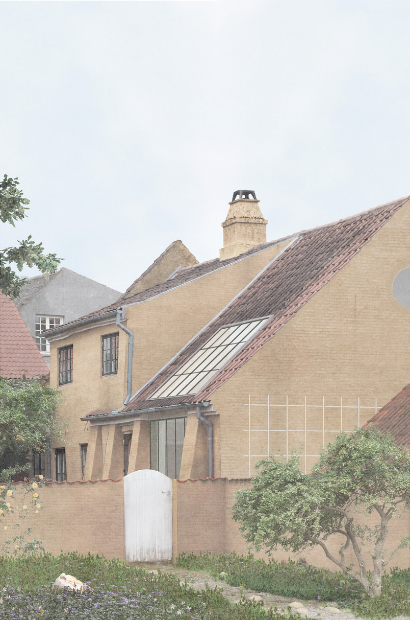 Facade og arteliervindue - Visualisering - Ankomst