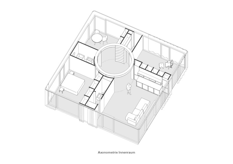Movable House, Axonometric