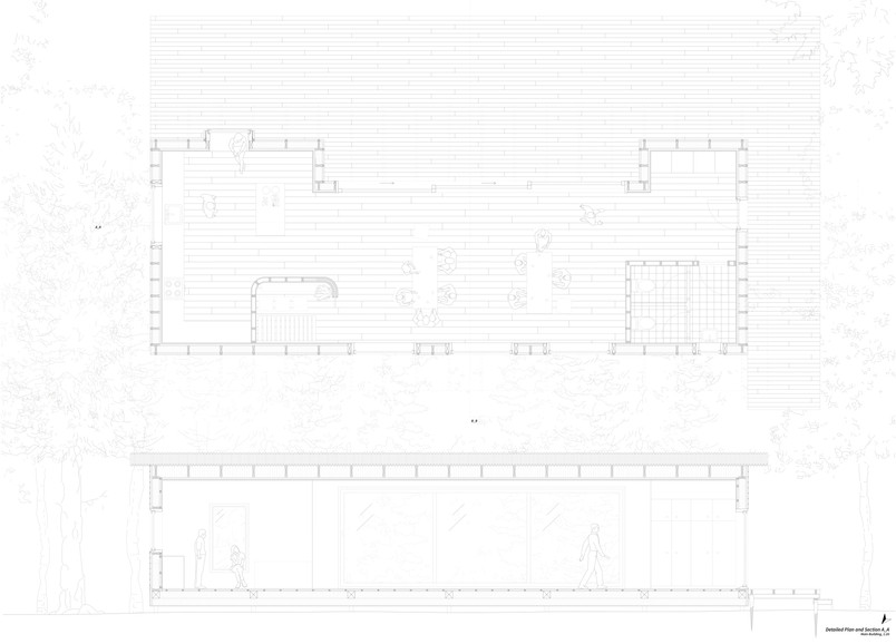 Detailed Plan and Section - Main Building, 1:20
