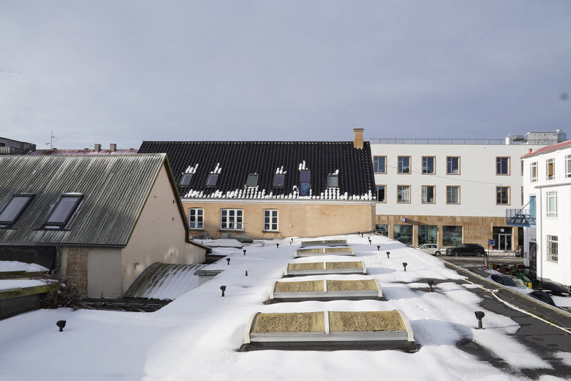 Værksted østfacade og hovedhus østfacade
