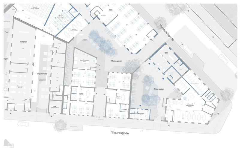 Plantegning af Frisørgården