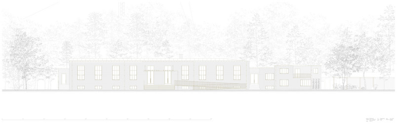Opstalt, sydfacade - 1:50