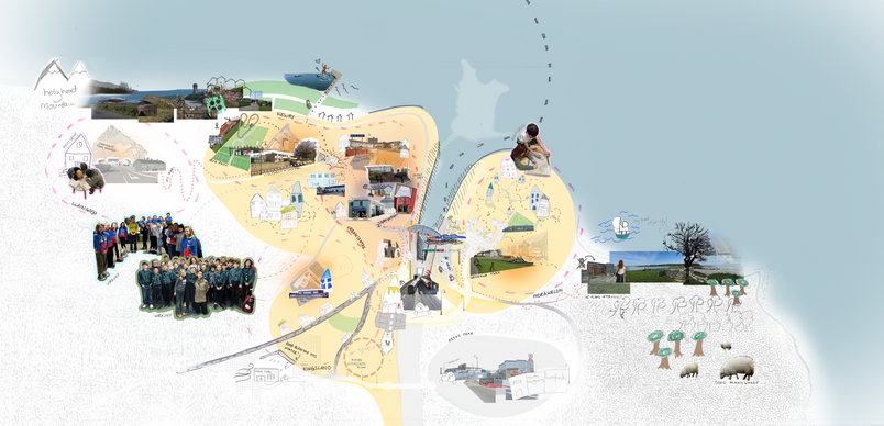 A collaged and subjective map of Holyhead