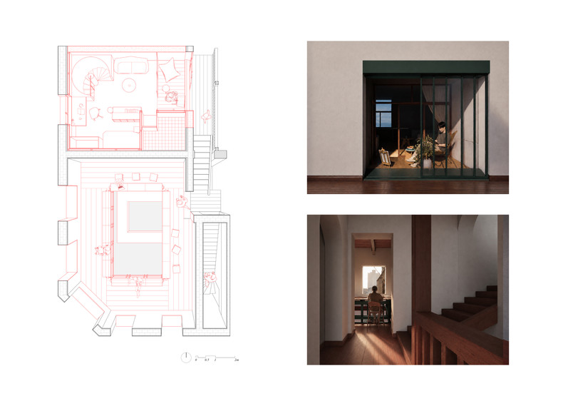 Rendering and plan 2
