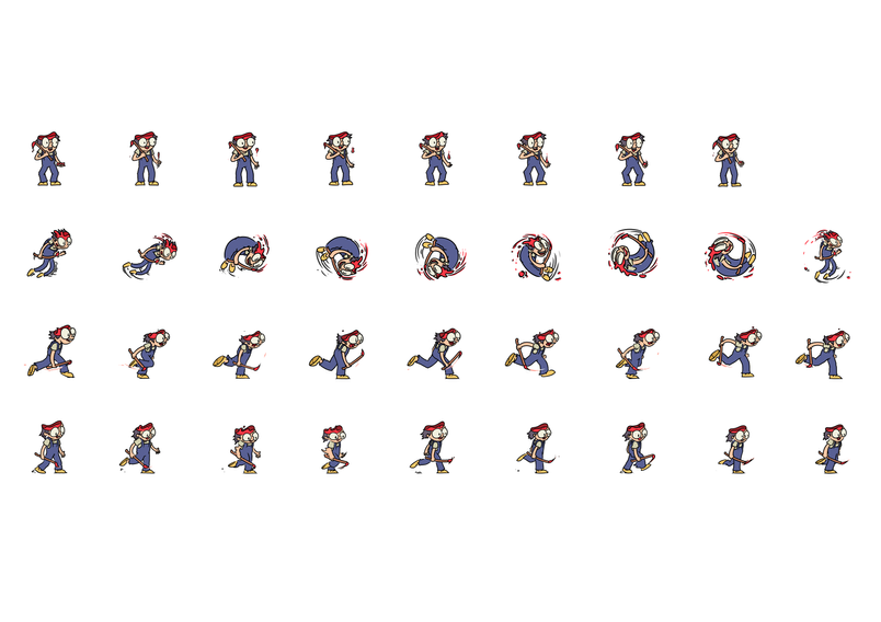 Main Character Animation Sprites