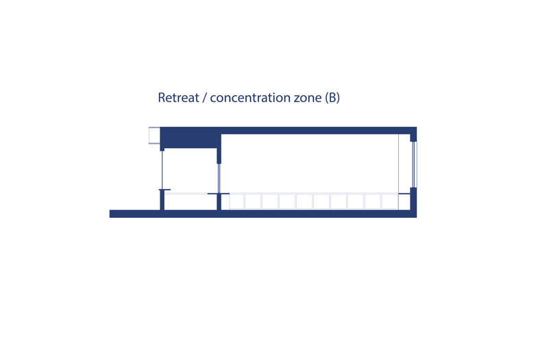 Section diagramme showing classroom retreat space