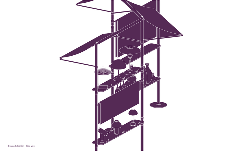 Illustration of a Design Exhibition Set Up