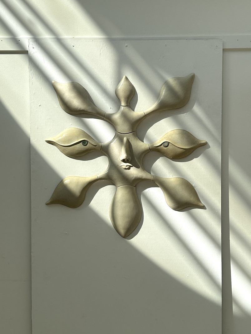 sculpture on wall