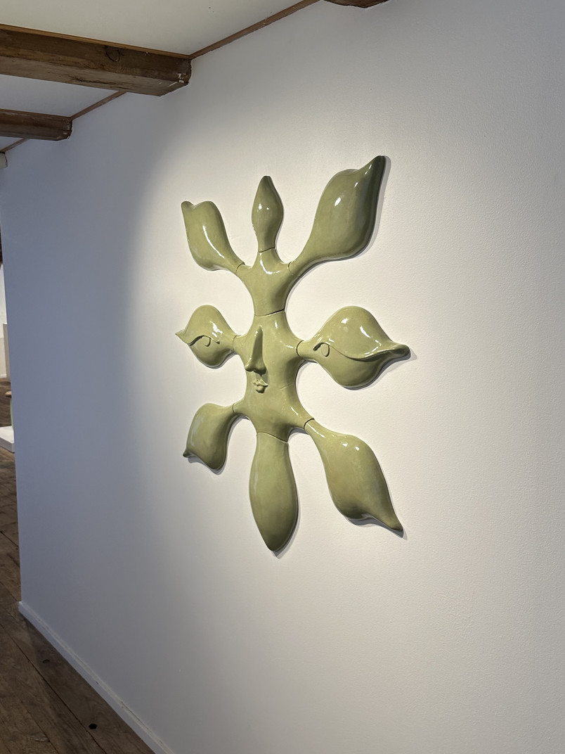 sculpture on wall