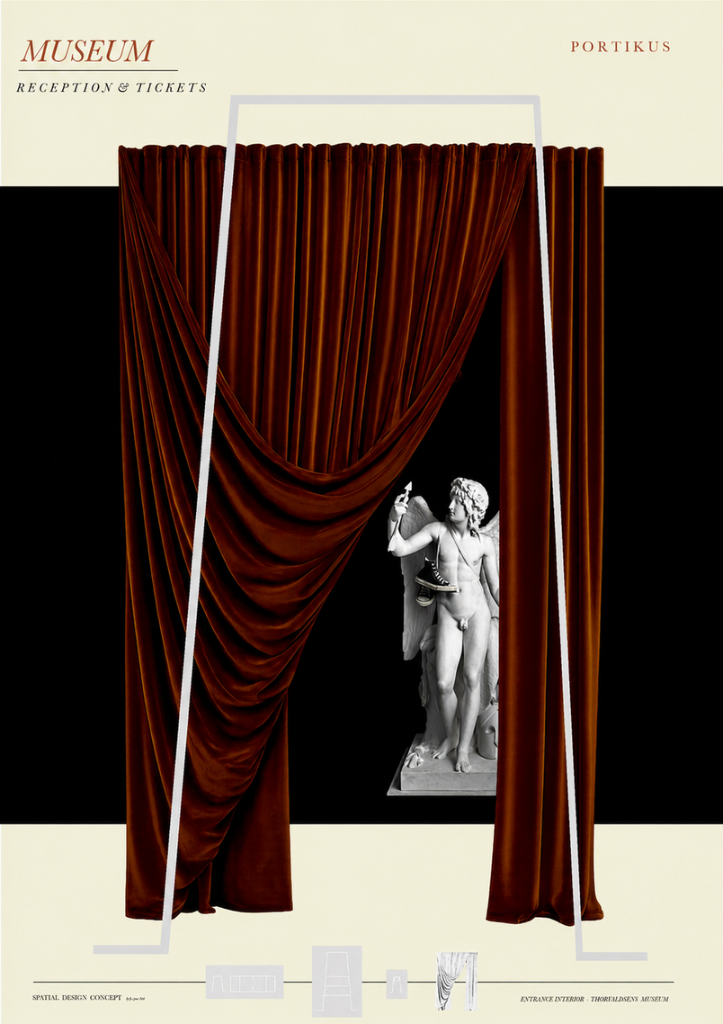PORTIKUS  .  JOSEFINE HELL . SPATIAL DESIGN CONCEPT . 2026 .  THORVALDSENS MUSEUM 