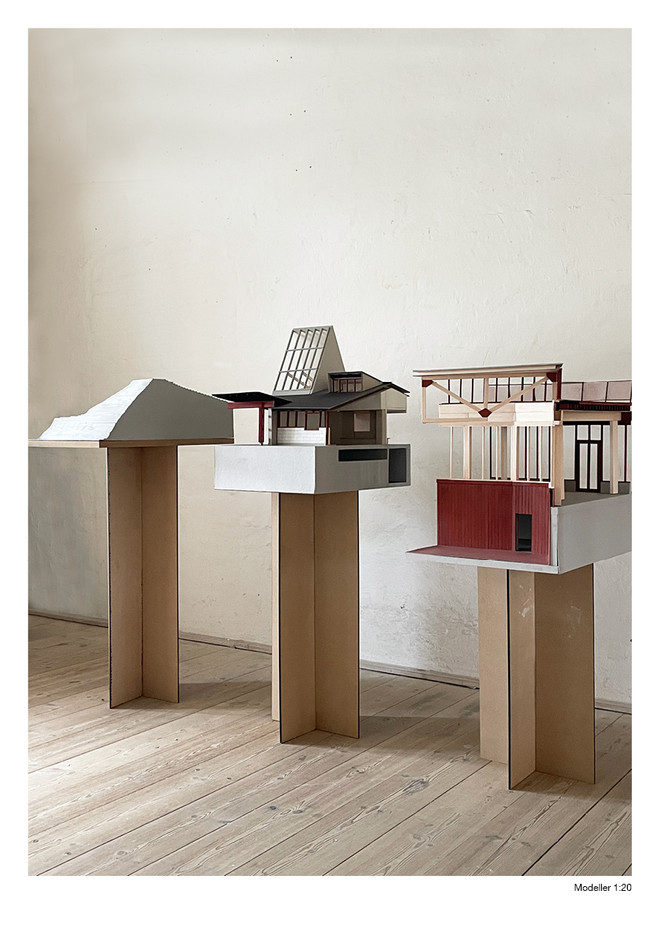 Modeller 1:20 - støjvold, ringbo, hal