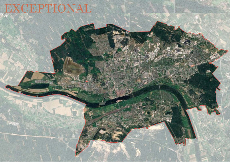 Map of Torun. The case study is located on the outskirts of the city. 